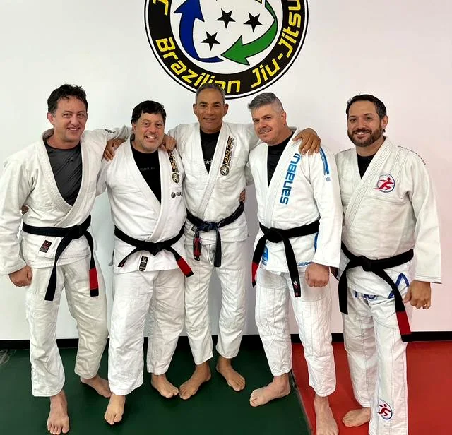 Adult students and coaches together at Joao Crus Brazilian Jiu-Jitsu